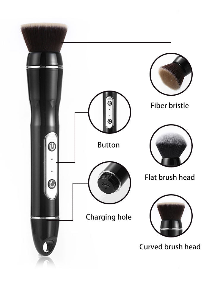 Electric Makeup Brush - LALASANI Makeup Brushes Set Professional with 2 Interchangeable Heads – 360-Degree Rotating Makeup Brush