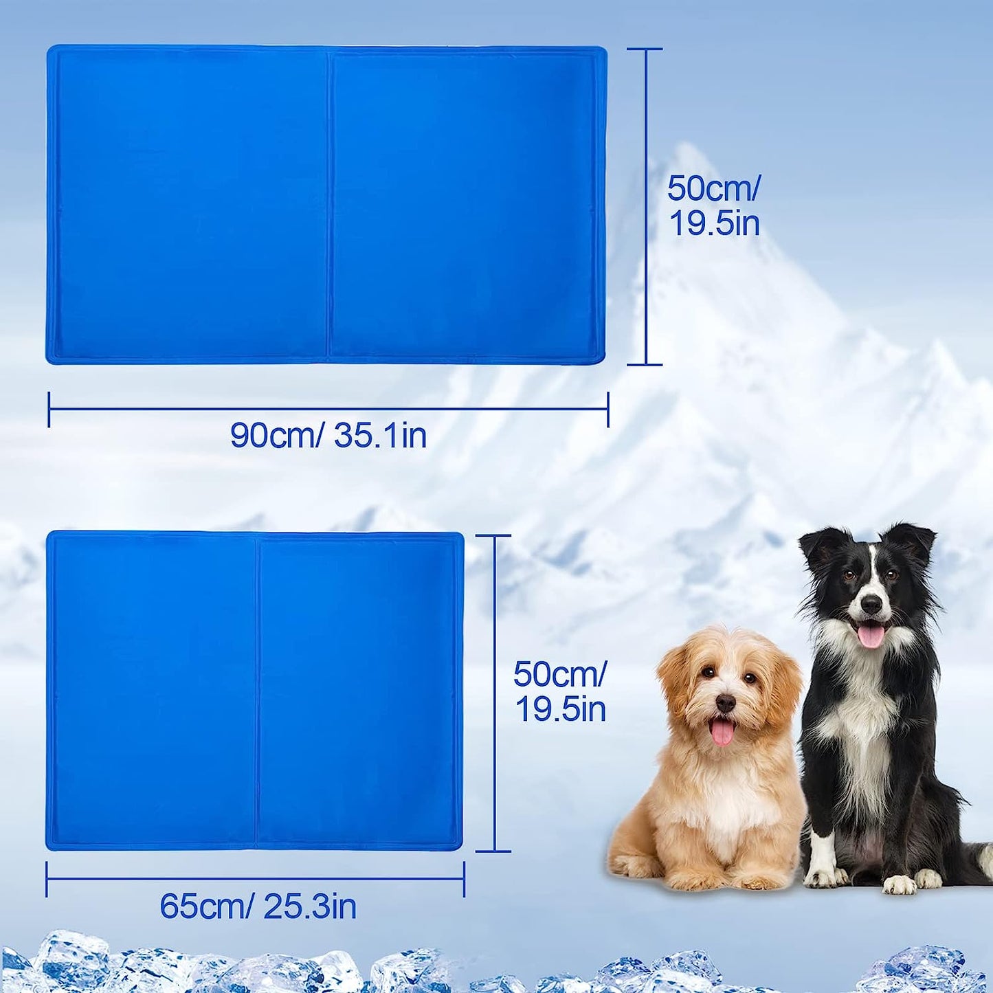 Dog Cooling Mat, Pet Cooling Mat for Dogs and Cats, Pressure Activated Dog Cooling Pad, No Water or Refrigeration Needed, Non-Toxic Gel(AMZ forbid)