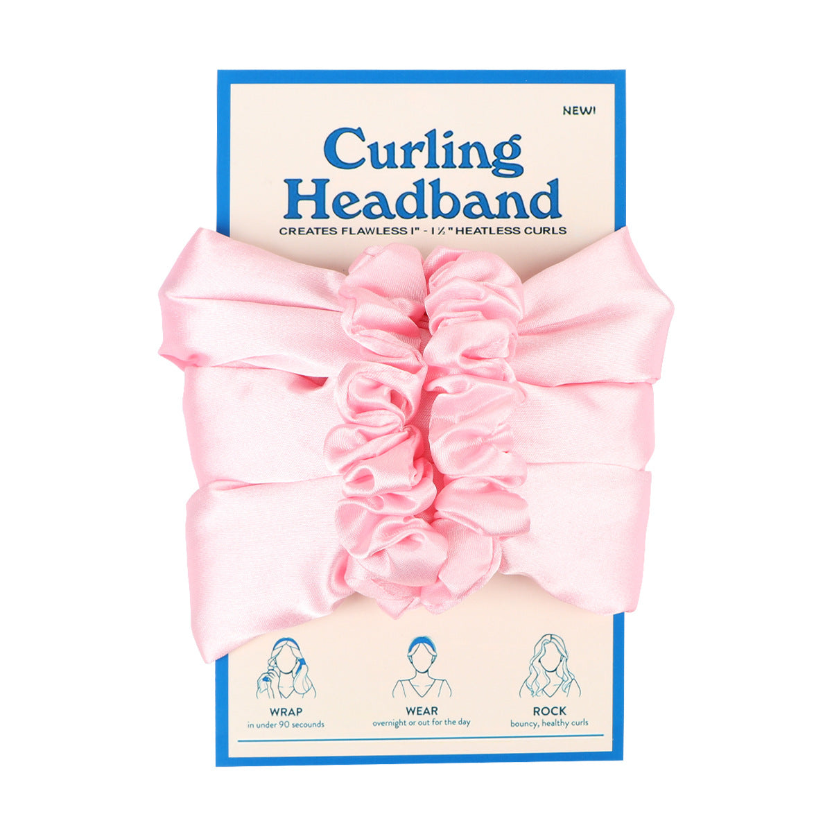Heatless Hair Curler Overnight Hair Curlers to Sleep in, Heatless Curls Headband, Hair Clips for Women -Pink