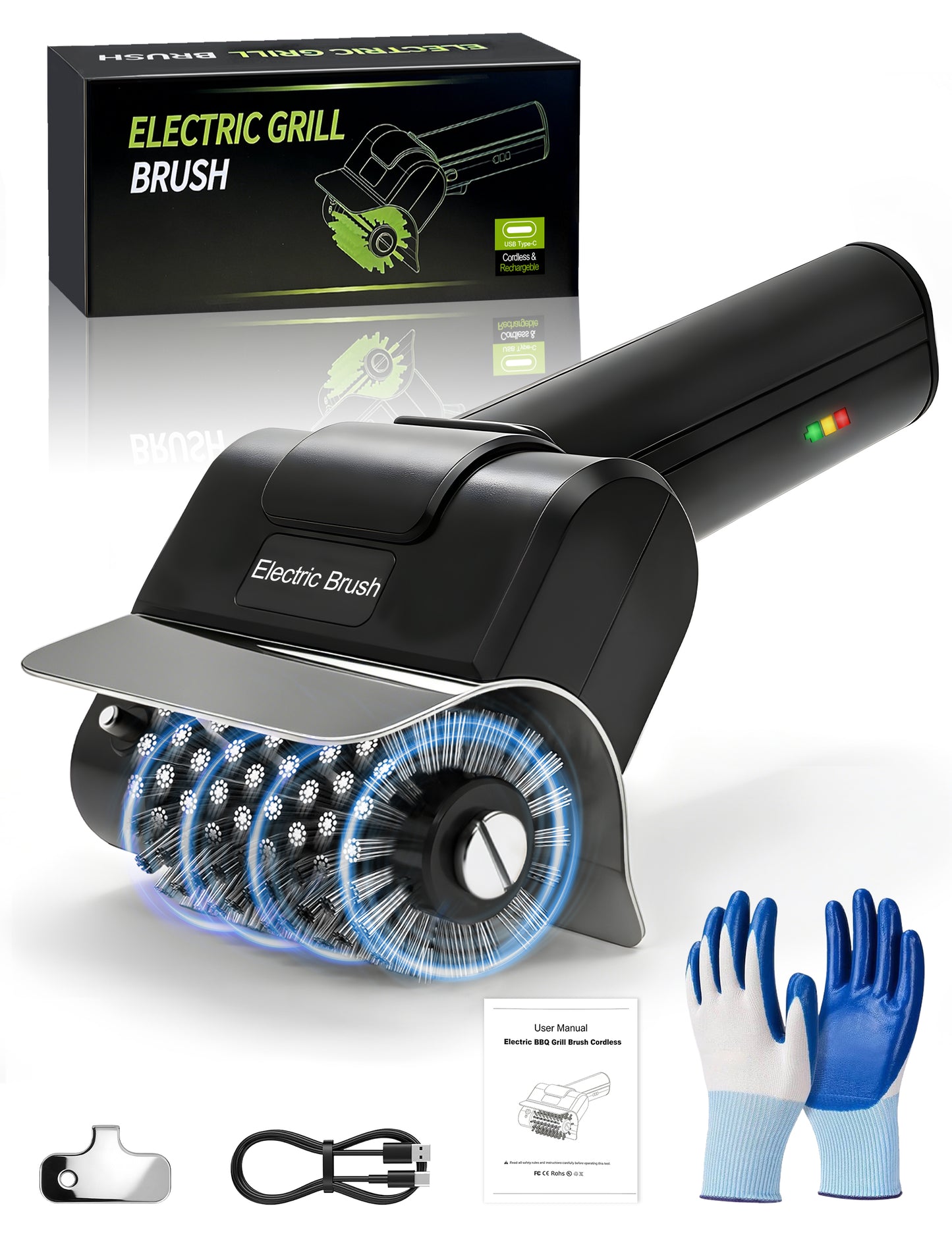 High Torque Electric Grill Cleaning Brush