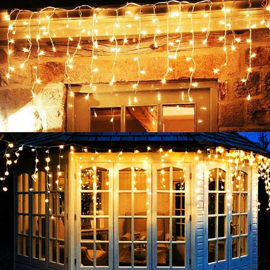 Curtain Icicle Lights Wedding Party LED Fairy Christmas Indoor Outdoor