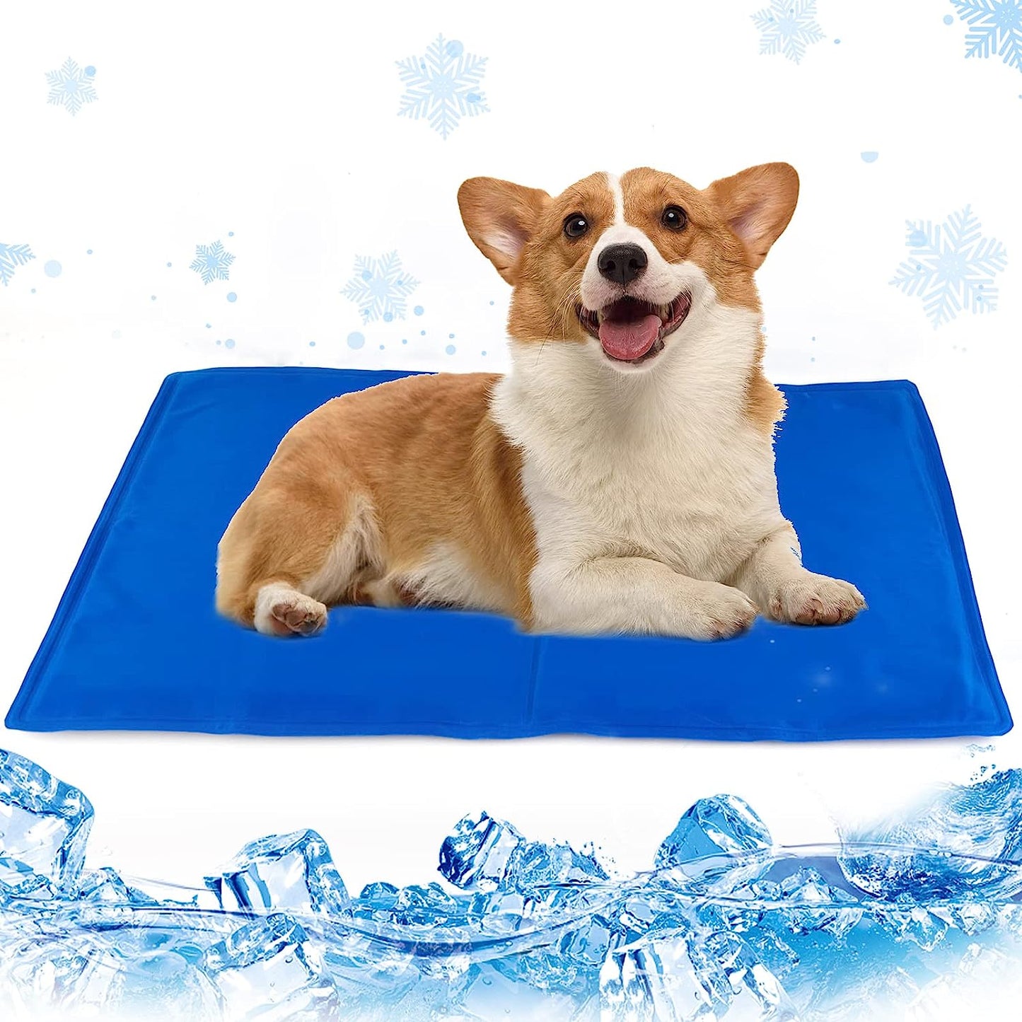 Dog Cooling Mat, Pet Cooling Mat for Dogs and Cats, Pressure Activated Dog Cooling Pad, No Water or Refrigeration Needed, Non-Toxic Gel（AMZ forbid）