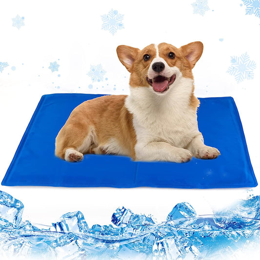 Dog Cooling Mat, Pet Cooling Mat for Dogs and Cats, Pressure Activated Dog Cooling Pad, No Water or Refrigeration Needed, Non-Toxic Gel（AMZ forbid）