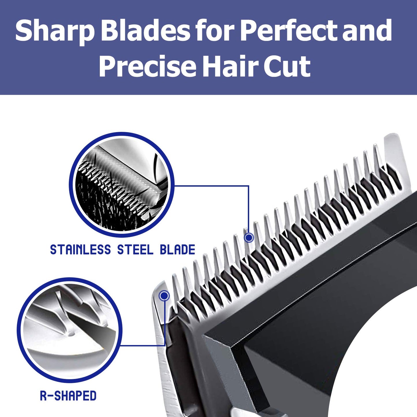 Professional Hair Clippers, Corded Hair Clippers for Men Kids, Strong Motor baber Salon Complete Hair and Beard, Clipping and Trimming Kit