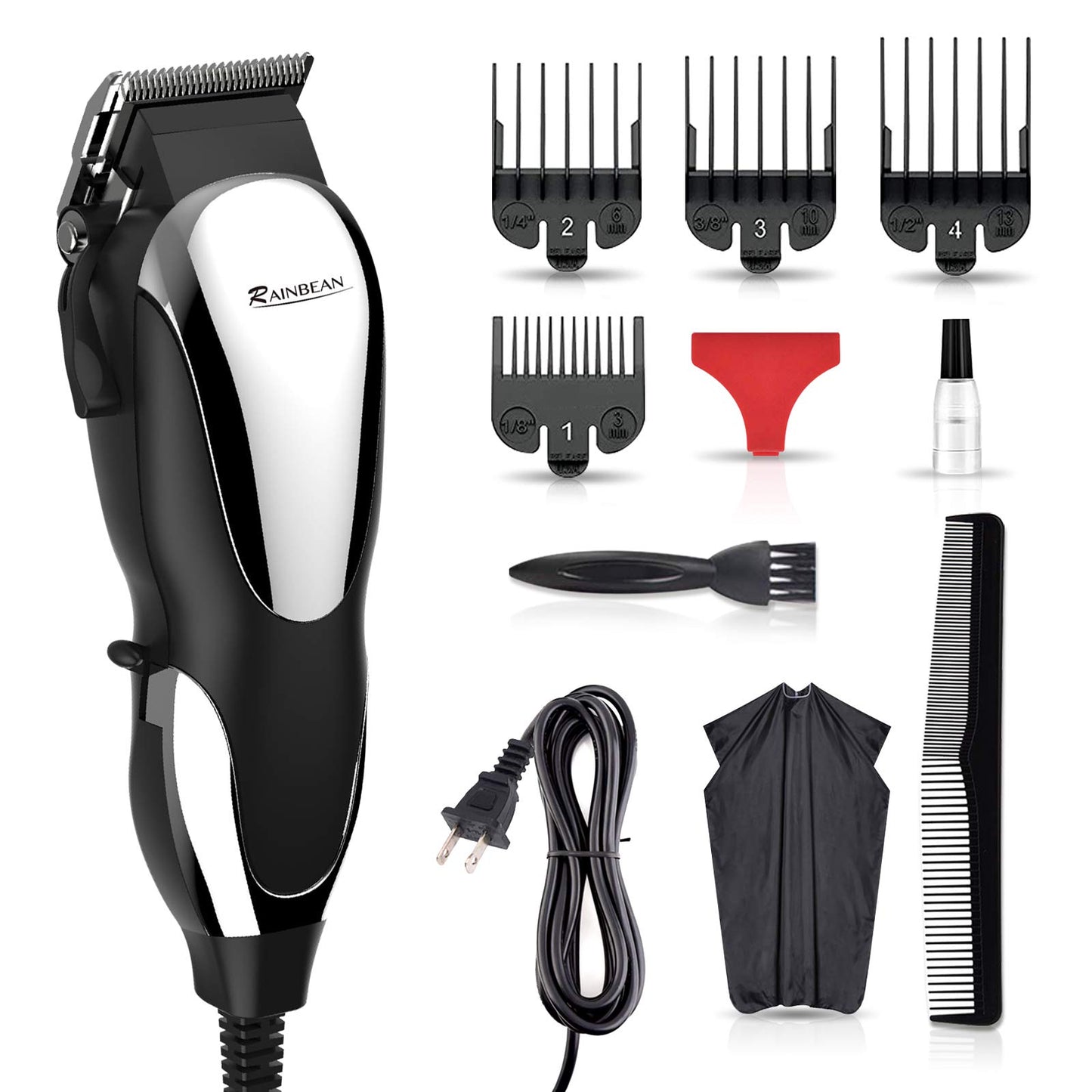 Professional Hair Clippers, Corded Hair Clippers for Men Kids, Strong Motor baber Salon Complete Hair and Beard, Clipping and Trimming Kit