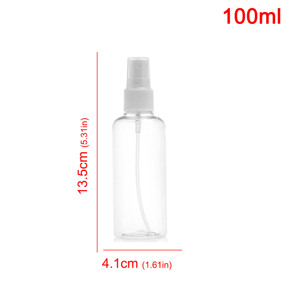 10Pcs 100ml Travel Transparent Plastic Perfume Atomizer Empty Misty Spray Bottle