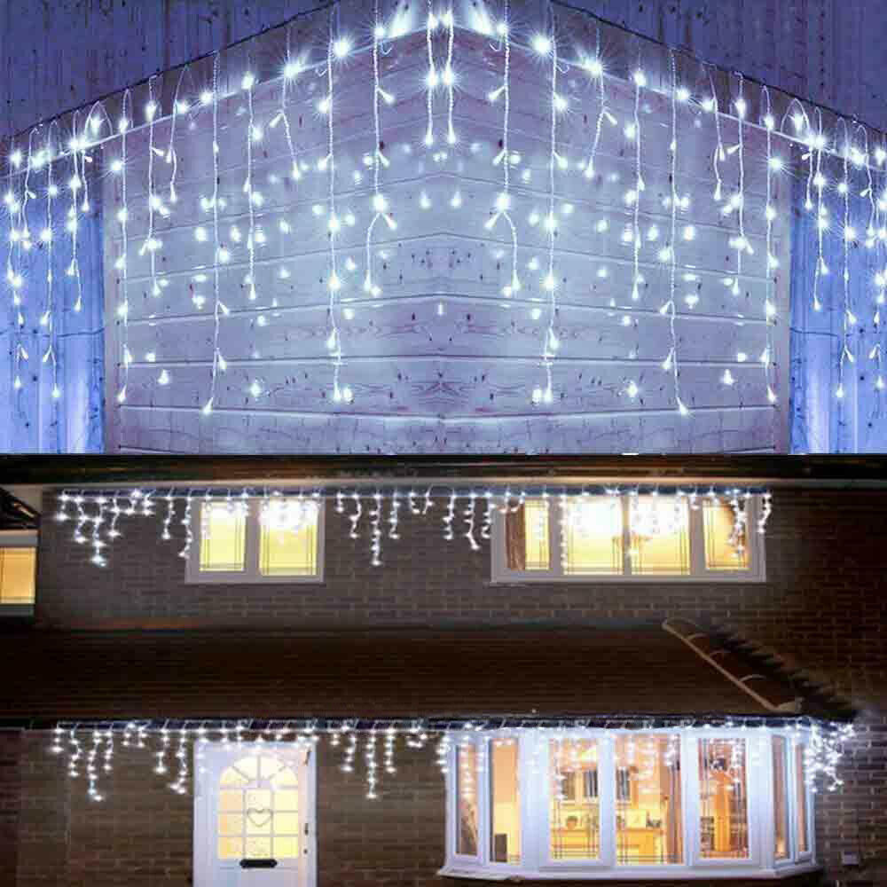 Curtain Icicle Lights Wedding Party LED Fairy Christmas Indoor Outdoor