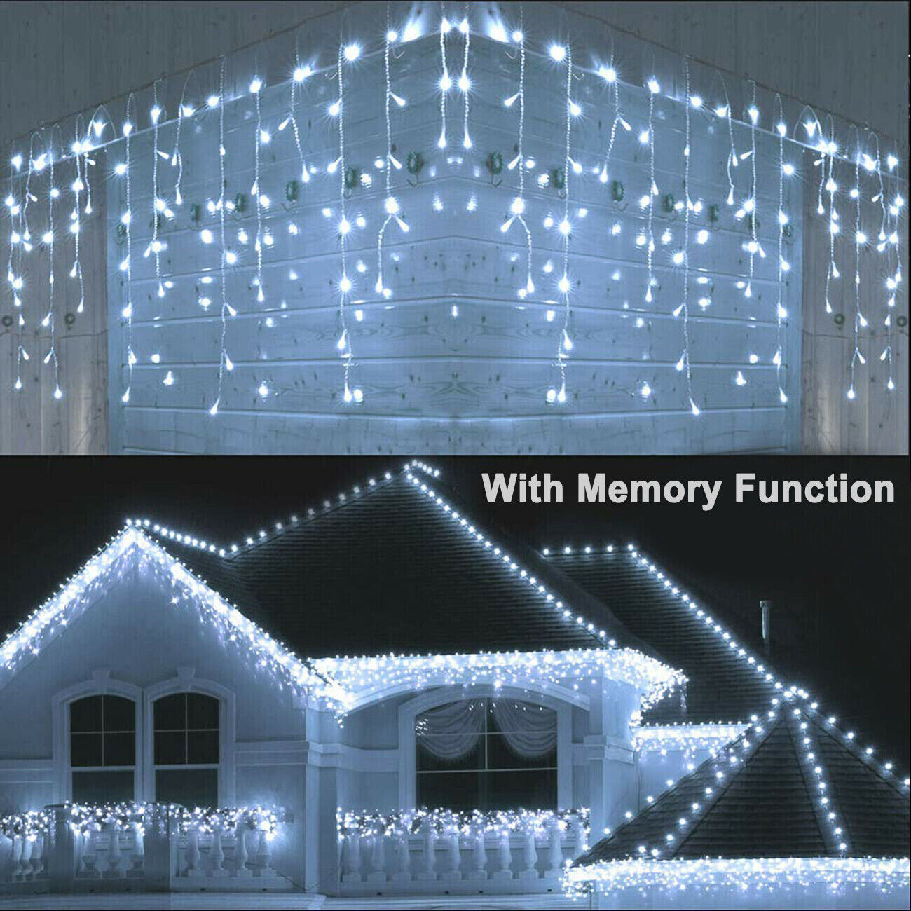 Curtain Icicle Lights Wedding Party LED Fairy Christmas Indoor Outdoor