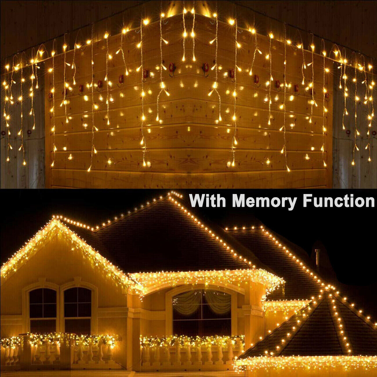 Curtain Icicle Lights Wedding Party LED Fairy Christmas Indoor Outdoor