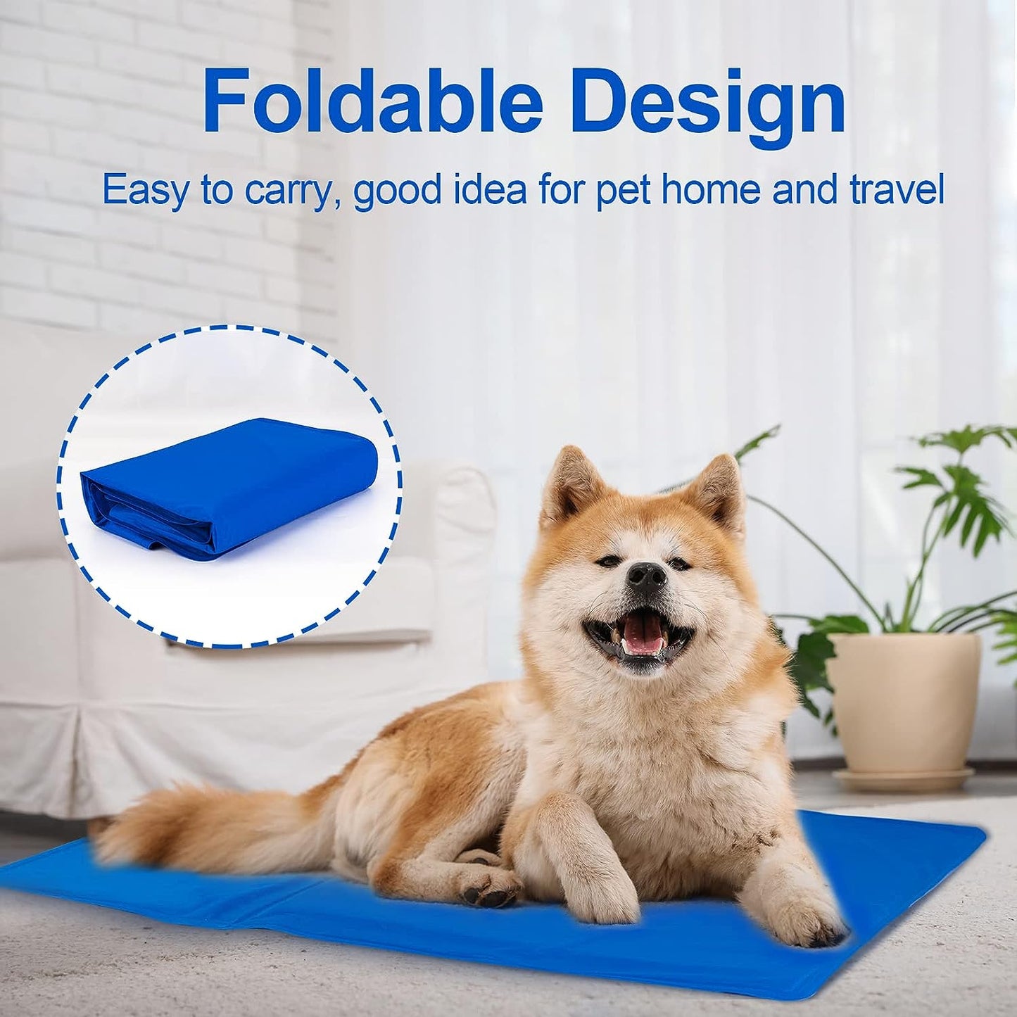 Dog Cooling Mat, Pet Cooling Mat for Dogs and Cats, Pressure Activated Dog Cooling Pad, No Water or Refrigeration Needed, Non-Toxic Gel（AMZ forbid）