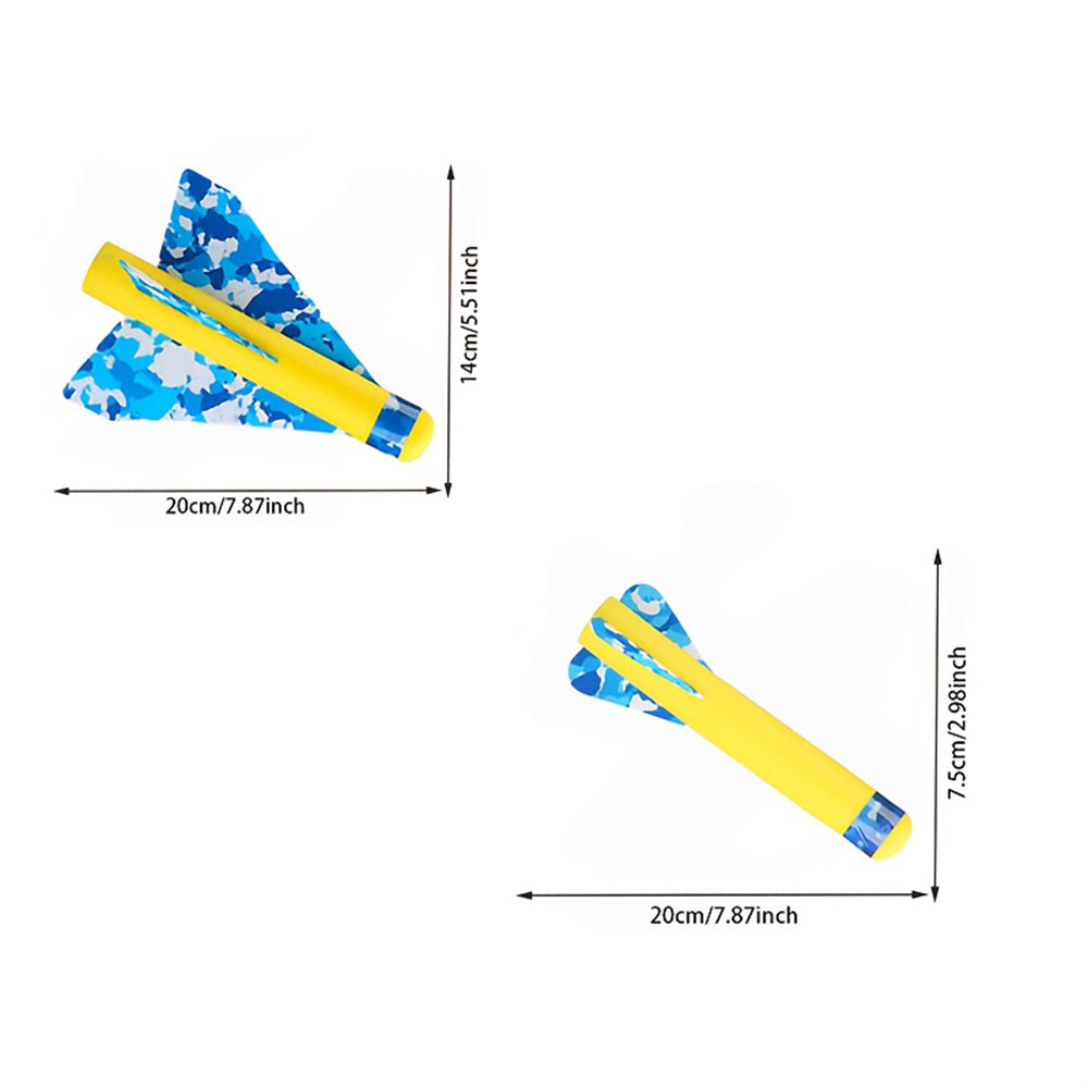 US Sense Toy Rocket Launcher for Kids,Rocket Set with 2 Glider Planes + 4 Foam Rockets Set + Adjustable Stomp Launcher,Rockets for 5, 6, 7, 8, 12 Years Old Kids