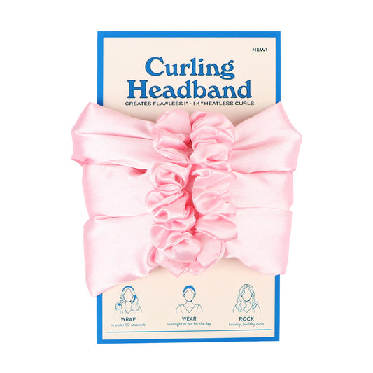 Heatless Hair Curler Overnight Hair Curlers to Sleep in, Heatless Curls Headband, Hair Clips for Women -Pink