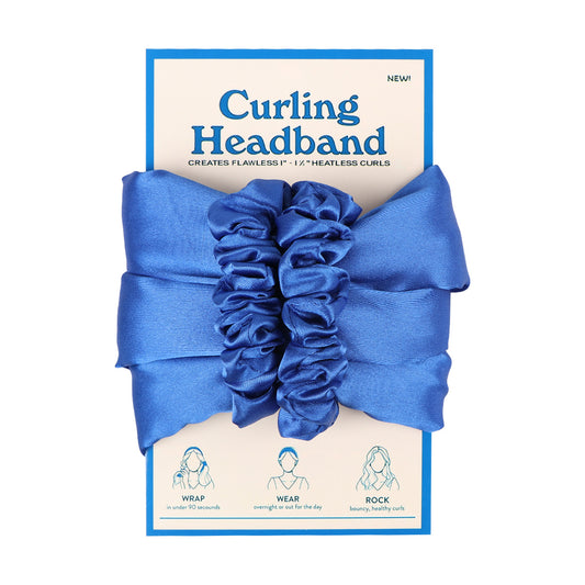 Heatless Hair Curler Overnight Hair Curlers to Sleep in, Heatless Curls Headband, Hair Clips for Women -Klein Blue