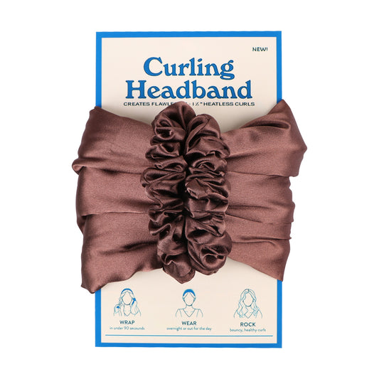 Heatless Hair Curler Overnight Hair Curlers to Sleep in, Heatless Curls Headband, Hair Clips for Women -Coffee