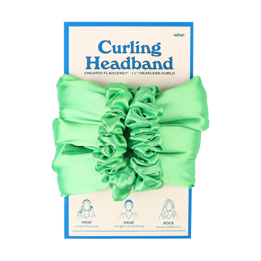 Heatless Hair Curler Overnight Hair Curlers to Sleep in, Heatless Curls Headband, Hair Clips for Women -Green